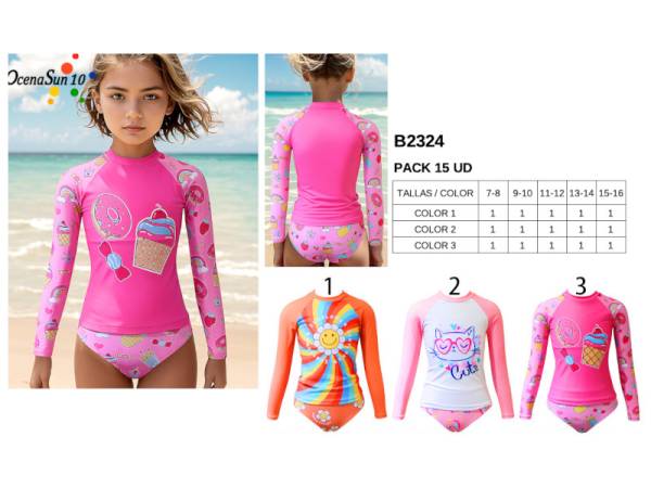 979283 - Conjunto baño b2324 niña pack 15