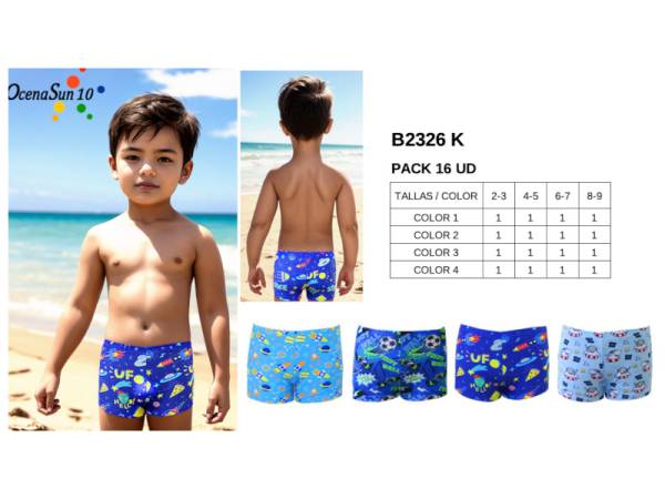 979284 - Bañador corto niño b2326k pack 16