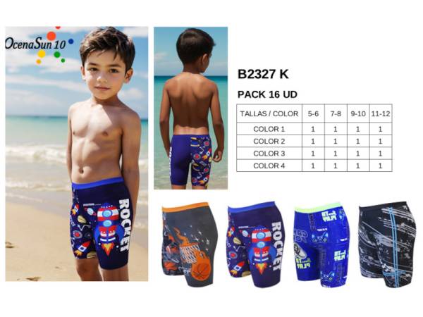 979285 - Bañador largo niño b2327k pack 16