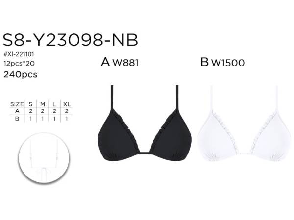 820557 - Sujetador s8 y23098 nb (pack 12)