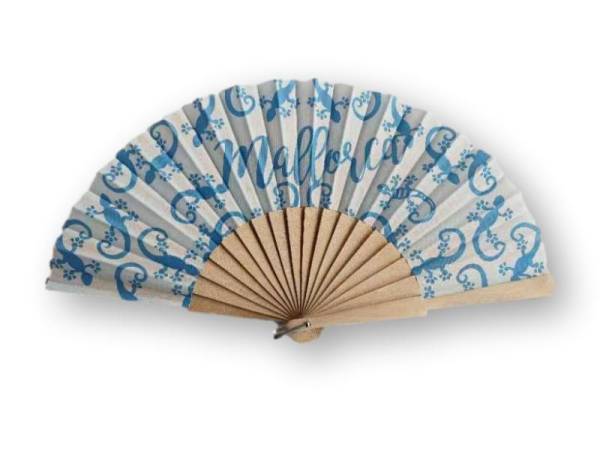 252001 - Huca beach abanico mad 23 cm mod 1 azul mallorca