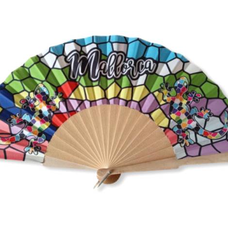252019 - Huca beach abanico mad 23 cm lagartos mosaico mallorca