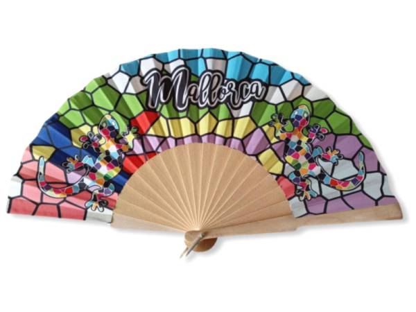252019 - Huca beach abanico mad 23 cm lagartos mosaico mallorca