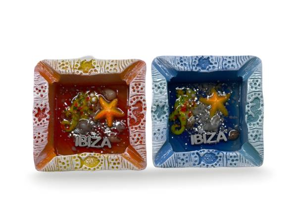 259163 - Cenicero cuadrado ibiza 8 cm