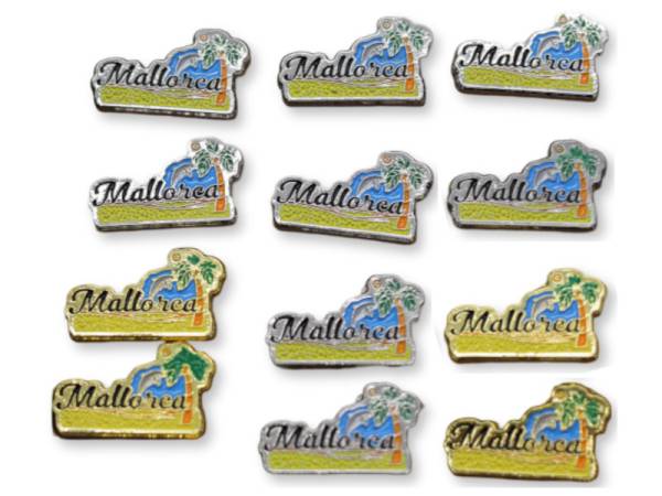487067 - Pin jd804 25mm delfin palmera mallorca