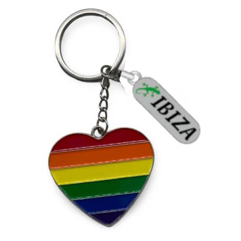 487138 - Llavero corazón lgtb Ibiza