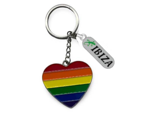 487138 - Llavero corazón lgtb Ibiza