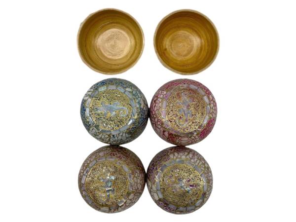 506412 - Etnico bowl bambu car 13 gecko oro 12 cm