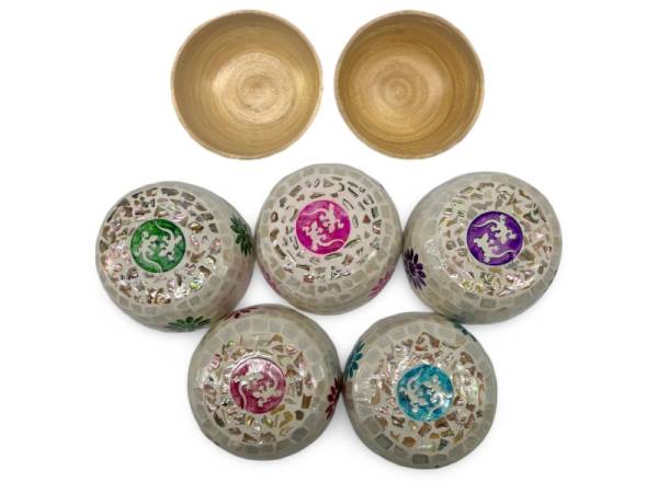 506417 - Etnico bowl bambu car 10 2 geckos 15 cm