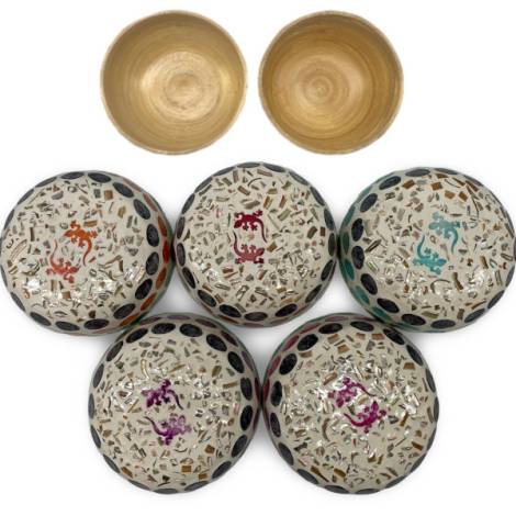 506419 - Etnico bowl bambu car 17 puntos 2 geckos 15 cm