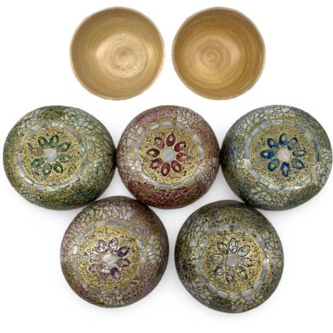 506420 - Etnico bowl bambu car 18 flor oro 15 cm