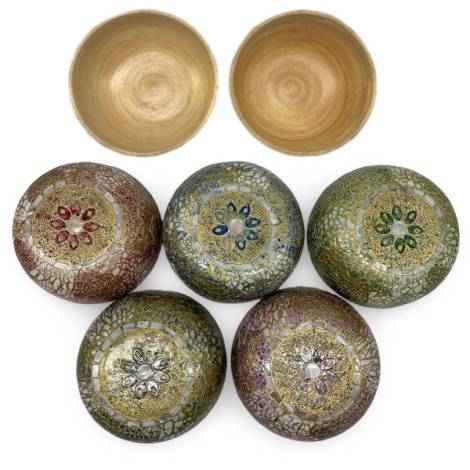 506424 - Etnico bowl bambu car 18 flor oro 18 cm