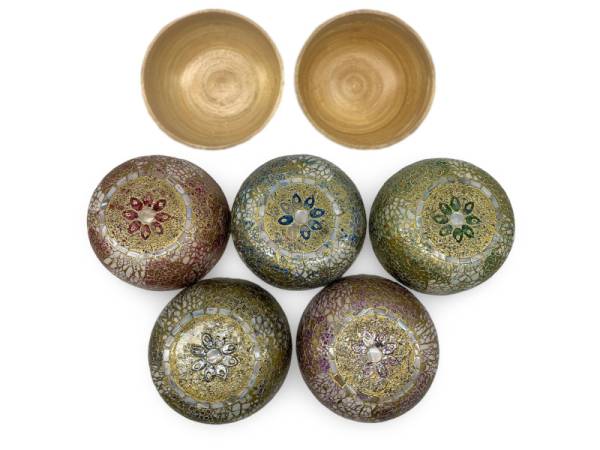 506424 - Etnico bowl bambu car 18 flor oro 18 cm