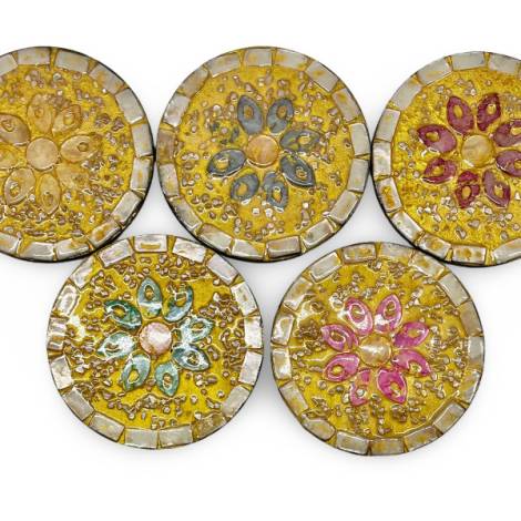 506438 - Posavasos coco car 18 flor oro