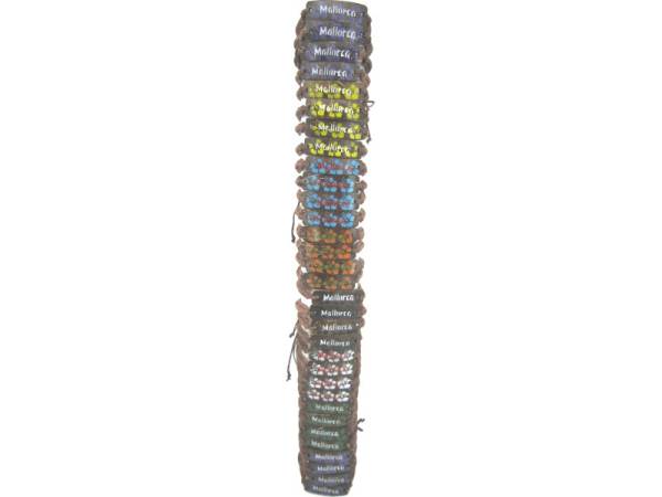 519002 - Pulsera coco flores mallorca (pack 32)