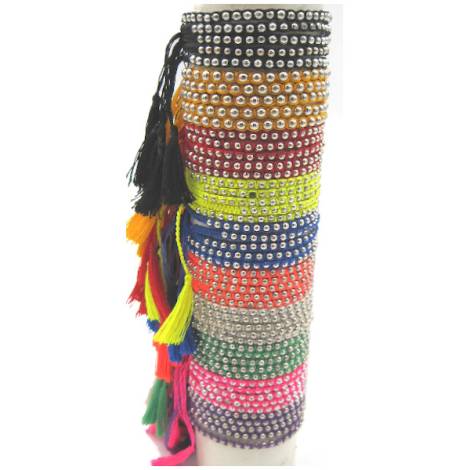 519007 - Pulsera flecos c/metal (pack 50)