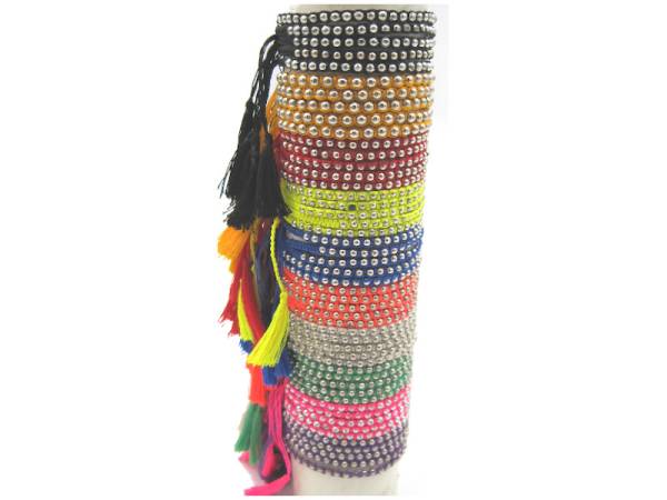 519007 - Pulsera flecos c/metal (pack 50)