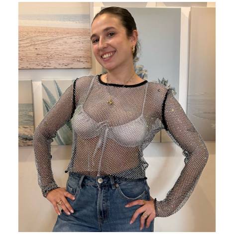 539022 - Mesh stones top x8311