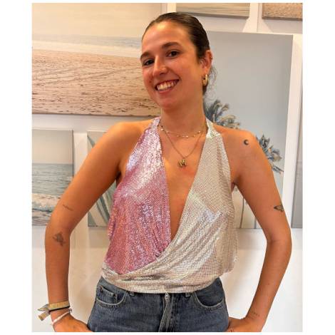 539024 - Metalic crop top x2401