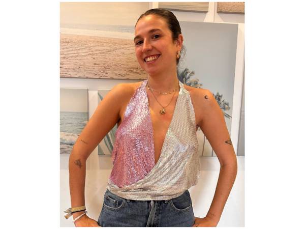 539024 - Metalic crop top x2401