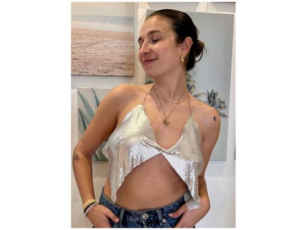 539026 - Metalic crop top x8300
