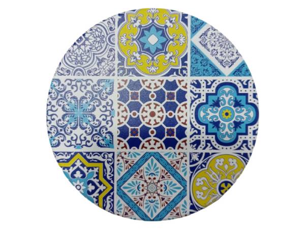 541055 - Posavasos redondo cuadros 11cm