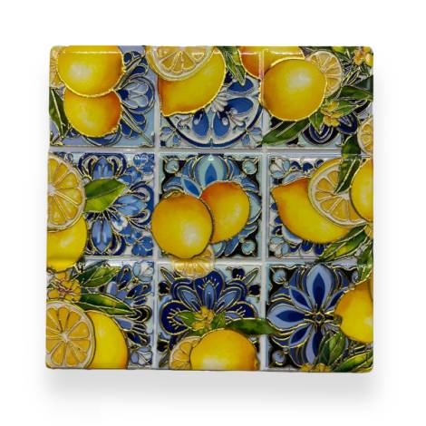 541153 - Posavasos my 109 cuadrado mosaico azul Lemon gold