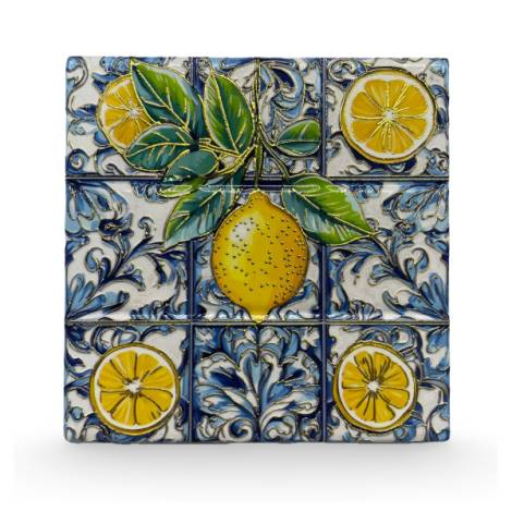 541158 - Posavasos my 126 cuadrado mosaico limon hojas gold