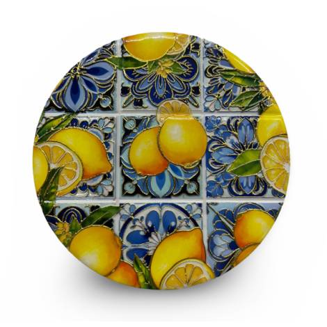 541161 - Posavasos my 113 redondo mosaico azul lemon gold