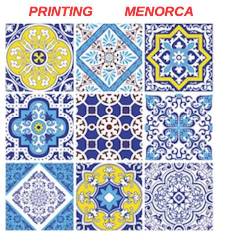 541186 - Posavasos cuadrado cuadros Menorca 11cm