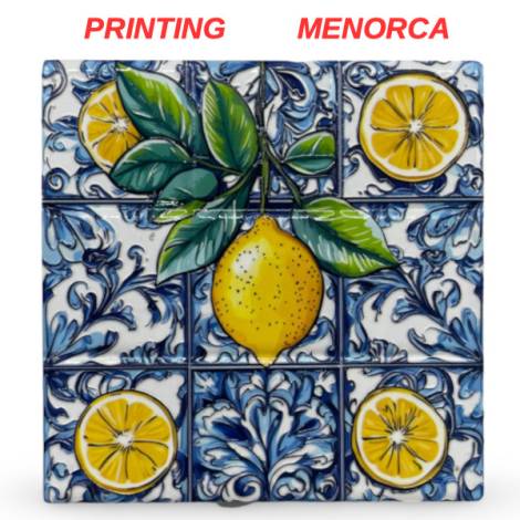541191 - Posavasos my 118 cuadrado limon hojas Menorca