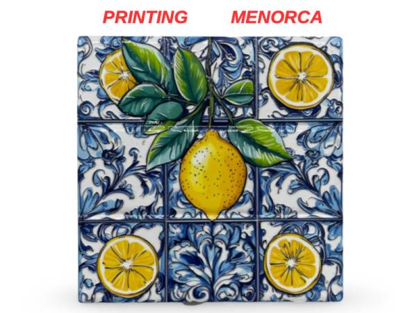 541191 - Posavasos my 118 cuadrado limon hojas Menorca