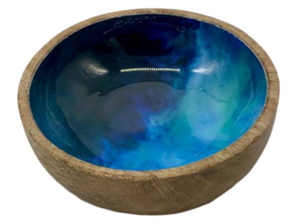 582001 - Etnico madera nut bowl 3162a blue sea 10x10x4