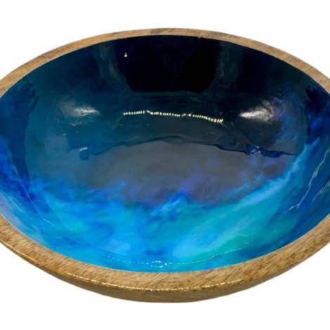 582005 - Etnico madera nut bowl 3155a blue sea 20x20x7