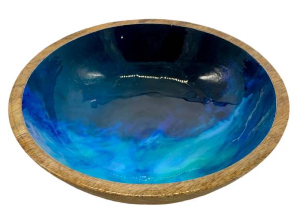582005 - Etnico madera nut bowl 3155a blue sea 20x20x7