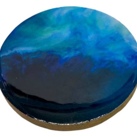 582010 - Etnico madera round coasters 2106a blue sea 10x10x1