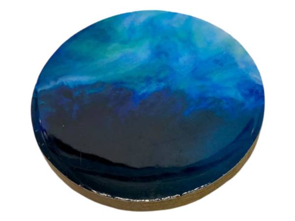 582010 - Etnico madera round coasters 2106a blue sea 10x10x1