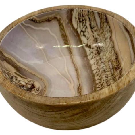 582012 - Etnico madera nut bowl 3162b marble desing 10x10x4