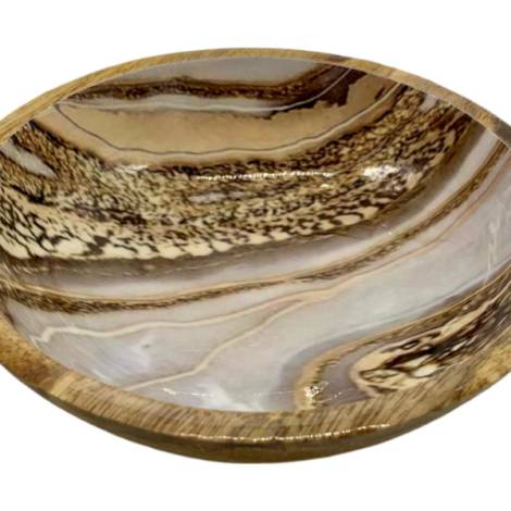 582016 - Etnico madera nut bowl 3155b marble desing 20x20x7