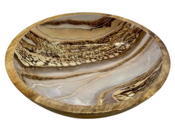 582016 - Etnico madera nut bowl 3155b marble desing 20x20x7