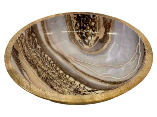 582017 - Etnico madera shallow bowl 2088b marble desing 20x20x7
