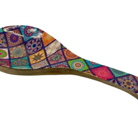 582031 - Etnico madera spoon rest 2110c Multi desing 37x9x4.5