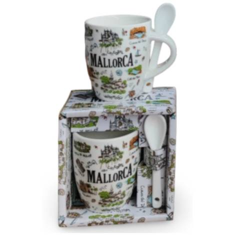 585003 - Taza ceramica s3707 cuchara Mallorca