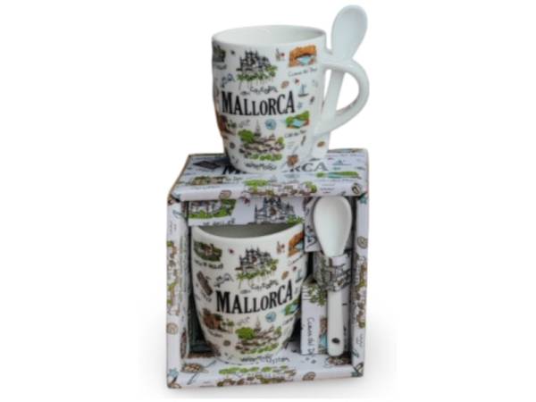 585003 - Taza ceramica s3707 cuchara Mallorca