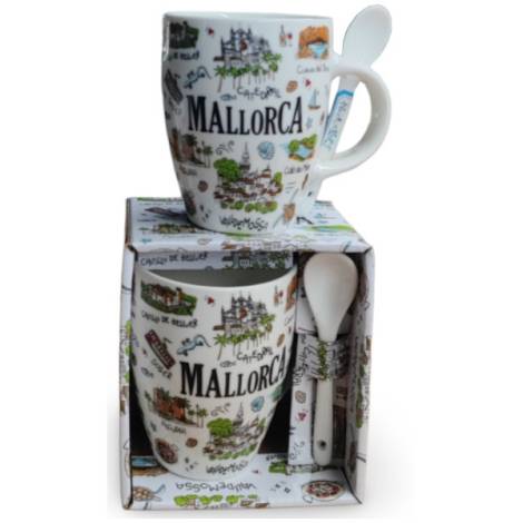 585004 - Taza ceramica s3380 cuchara Mallorca
