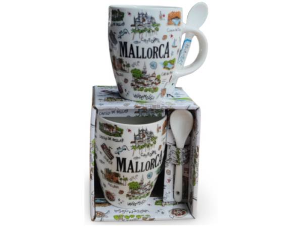 585004 - Taza ceramica s3380 cuchara Mallorca