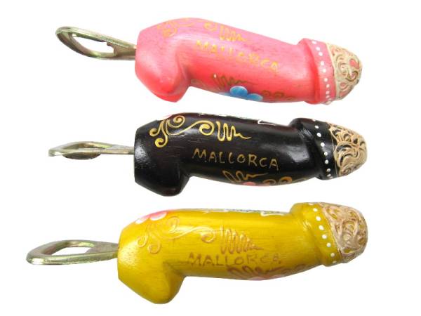 7331310 - Etnico destapador pene pintado mallorca 12cm goldpenis