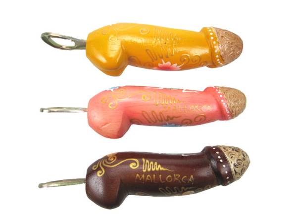 7331311 - Etnico destapador pene pintado mallorca 15cm goldpenis