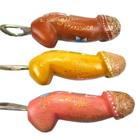 7331314 - Etnico destapador pene pintado menorca 12cm goldpenis