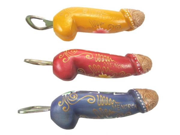 7331315 - Etnico destapador pene pintado menorca 15cm goldpenis